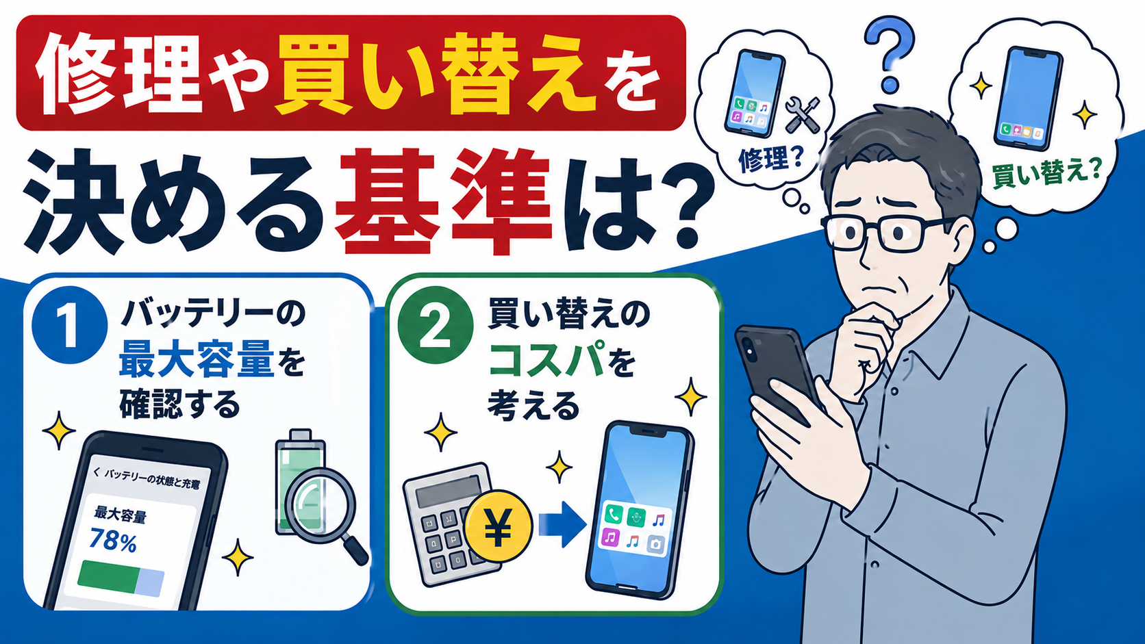 修理や買い替えを決める基準　イメージ